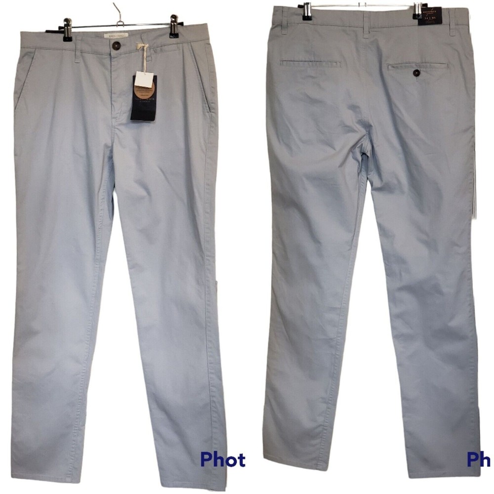 BRUNSWICK Slim Stretch KNOX CHINO Cotton On Slim Straight Gray Pants 34x32